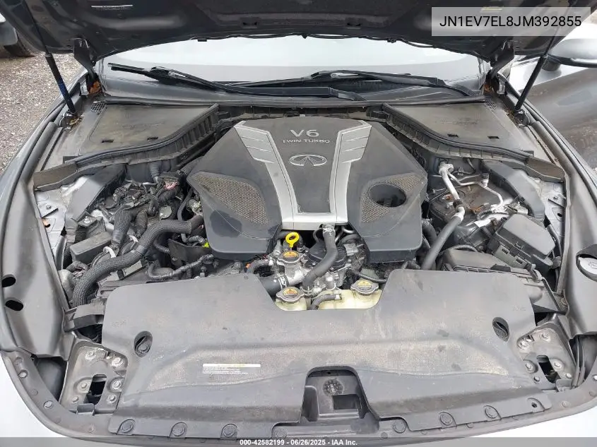 2018 Infiniti Q60 3.0T Luxe VIN: JN1EV7EL8JM392855 Lot: 42582199