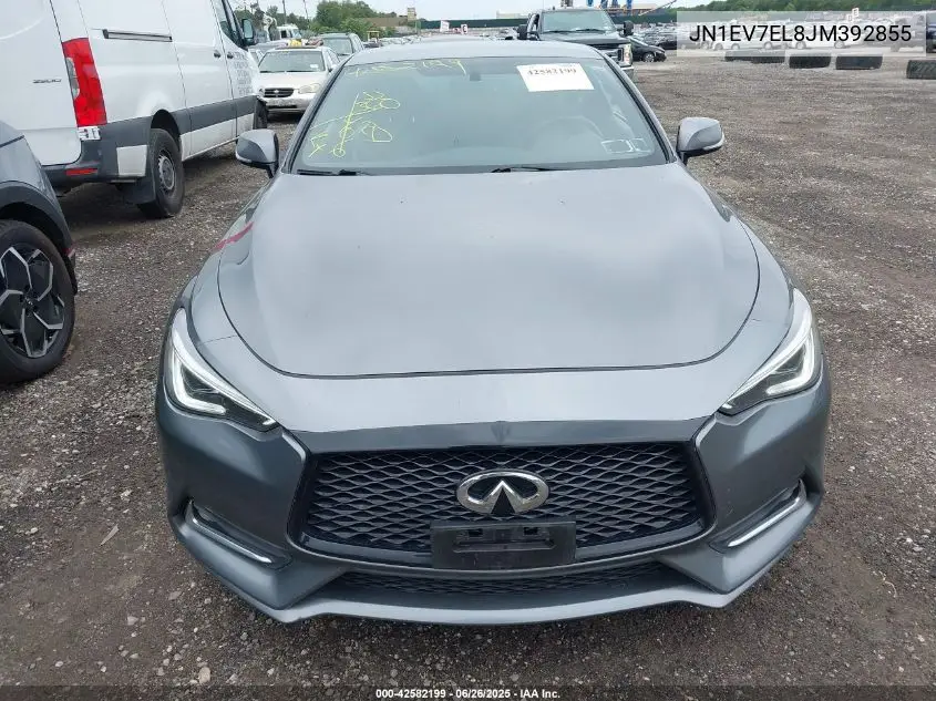 2018 Infiniti Q60 3.0T Luxe VIN: JN1EV7EL8JM392855 Lot: 42582199
