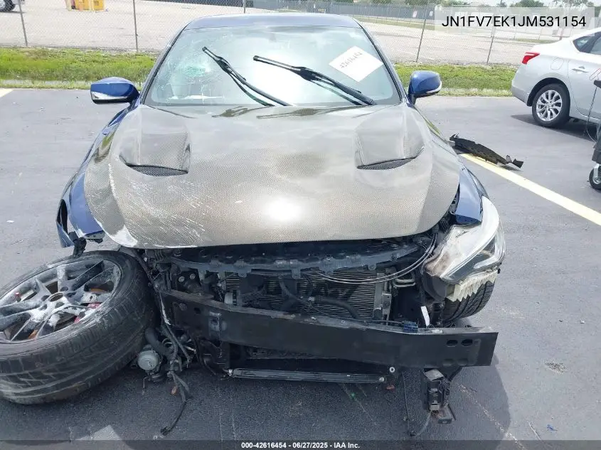 2018 Infiniti Q60 3.0T Red Sport 400 VIN: JN1FV7EK1JM531154 Lot: 42616454