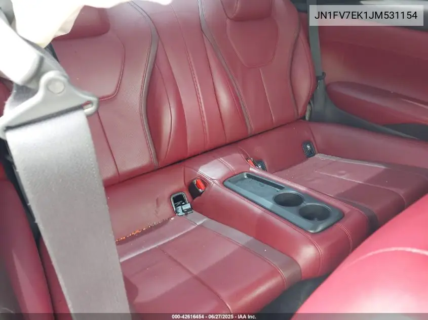 2018 Infiniti Q60 3.0T Red Sport 400 VIN: JN1FV7EK1JM531154 Lot: 42616454