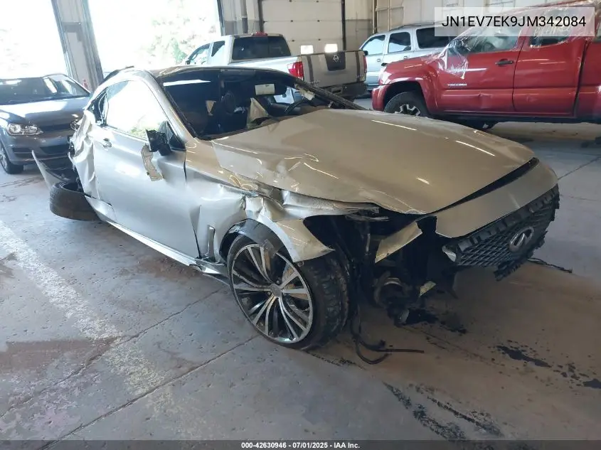 2018 Infiniti Q60 3.0T Luxe VIN: JN1EV7EK9JM342084 Lot: 42630946