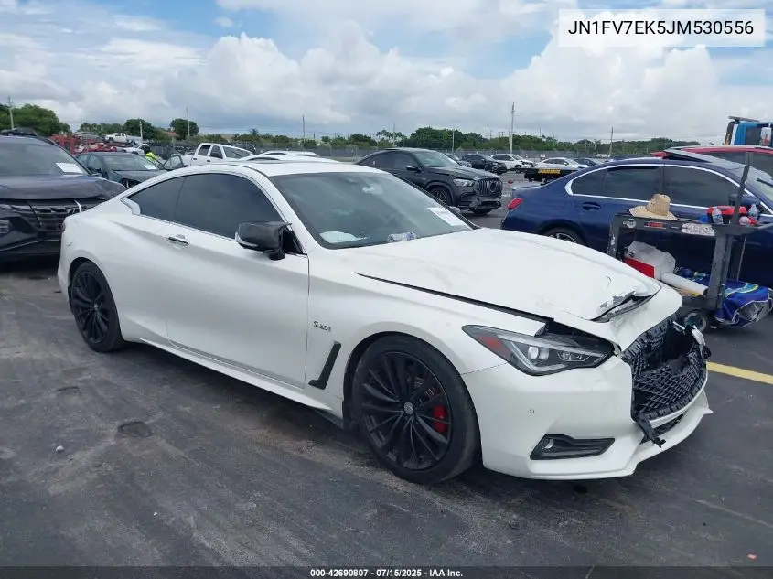 2018 Infiniti Q60 3.0T Red Sport 400 VIN: JN1FV7EK5JM530556 Lot: 42690807