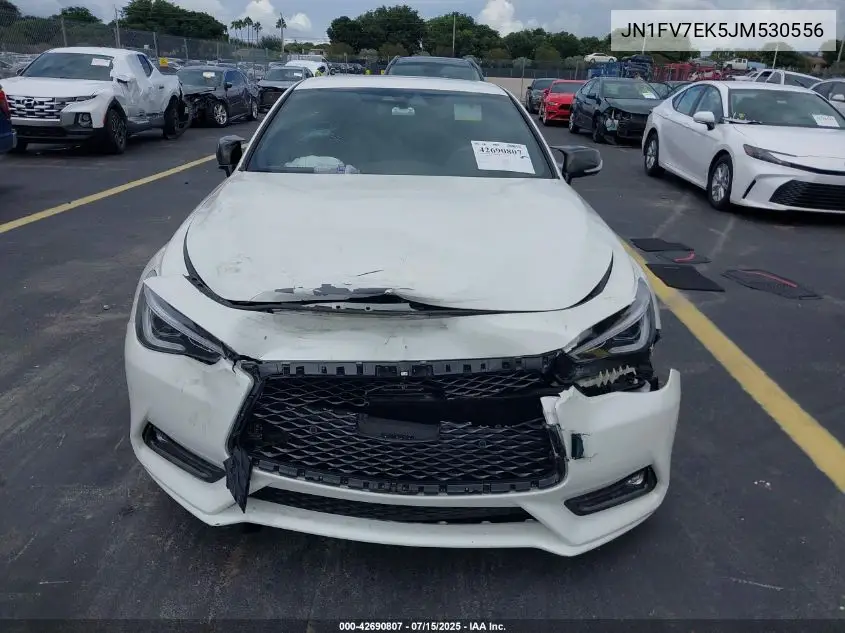 2018 Infiniti Q60 3.0T Red Sport 400 VIN: JN1FV7EK5JM530556 Lot: 42690807