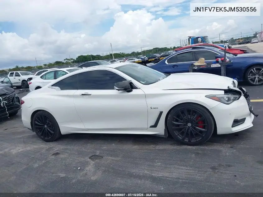 2018 Infiniti Q60 3.0T Red Sport 400 VIN: JN1FV7EK5JM530556 Lot: 42690807