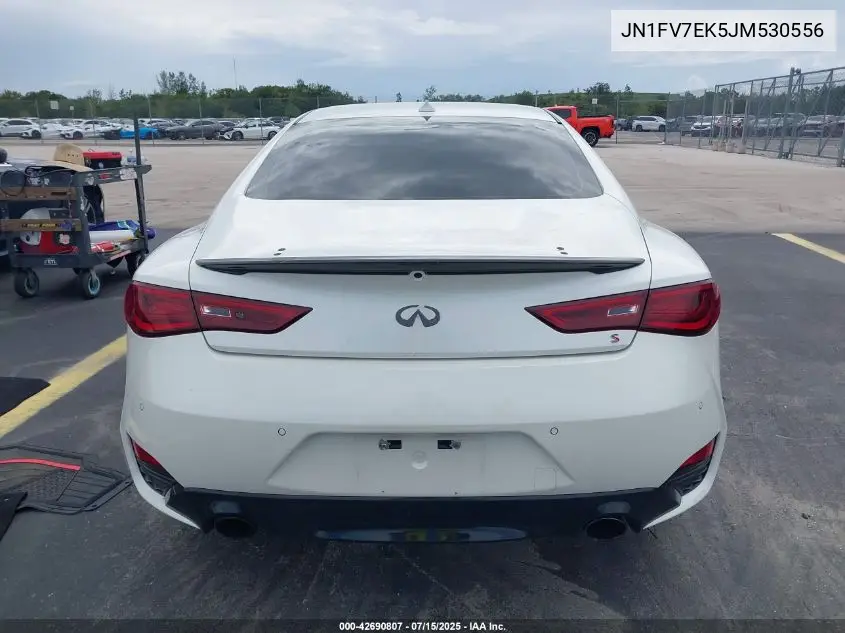 2018 Infiniti Q60 3.0T Red Sport 400 VIN: JN1FV7EK5JM530556 Lot: 42690807