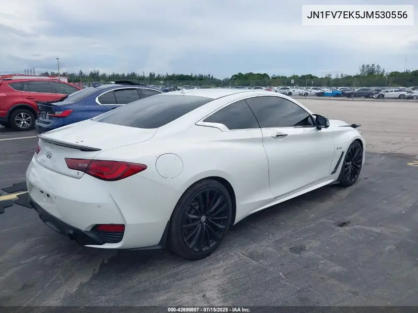 2018 Infiniti Q60 3.0T Red Sport 400 VIN: JN1FV7EK5JM530556 Lot: 42690807