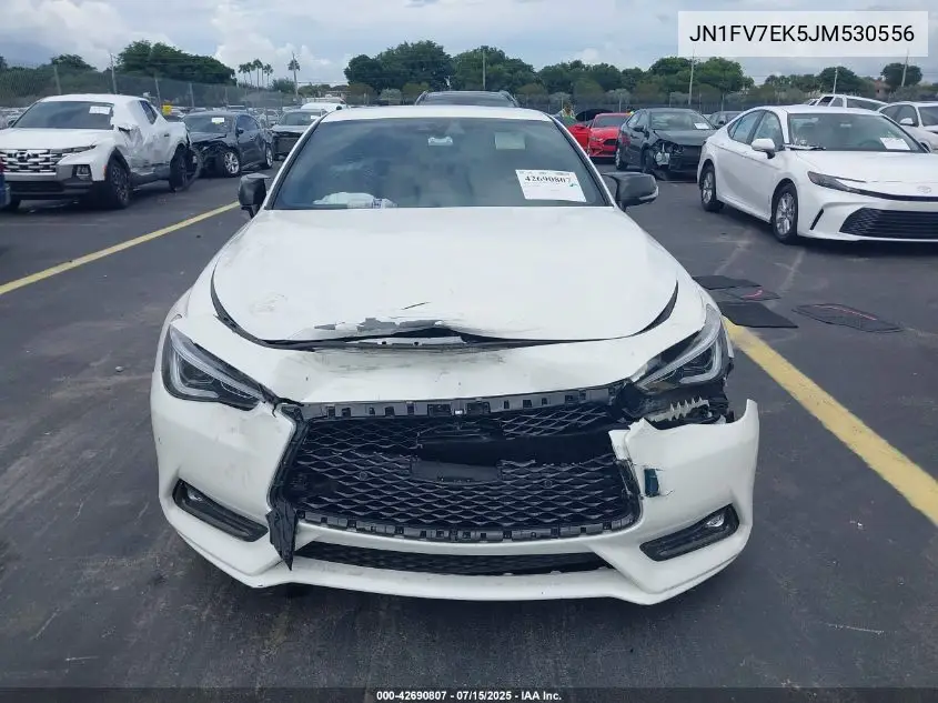 2018 Infiniti Q60 3.0T Red Sport 400 VIN: JN1FV7EK5JM530556 Lot: 42690807