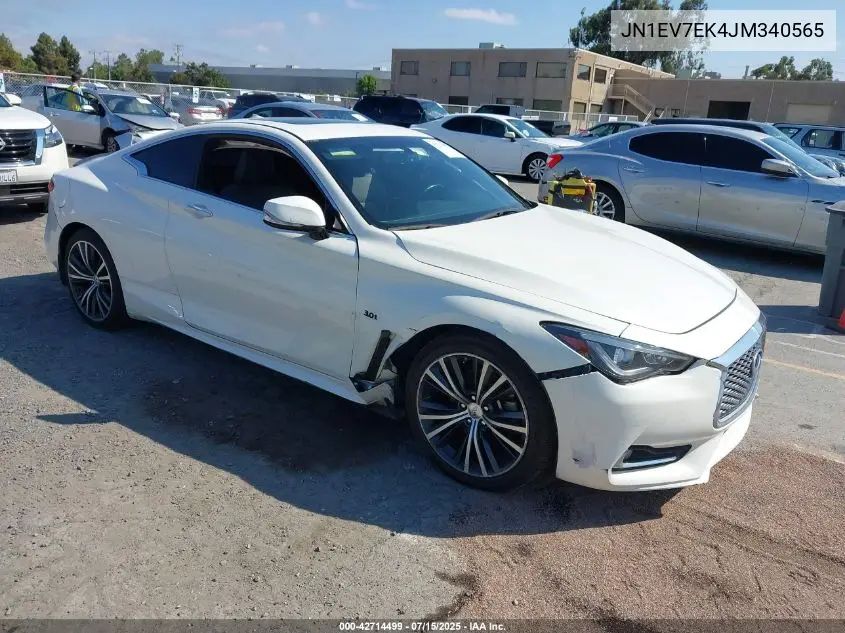 2018 Infiniti Q60 3.0T Luxe VIN: JN1EV7EK4JM340565 Lot: 42714499