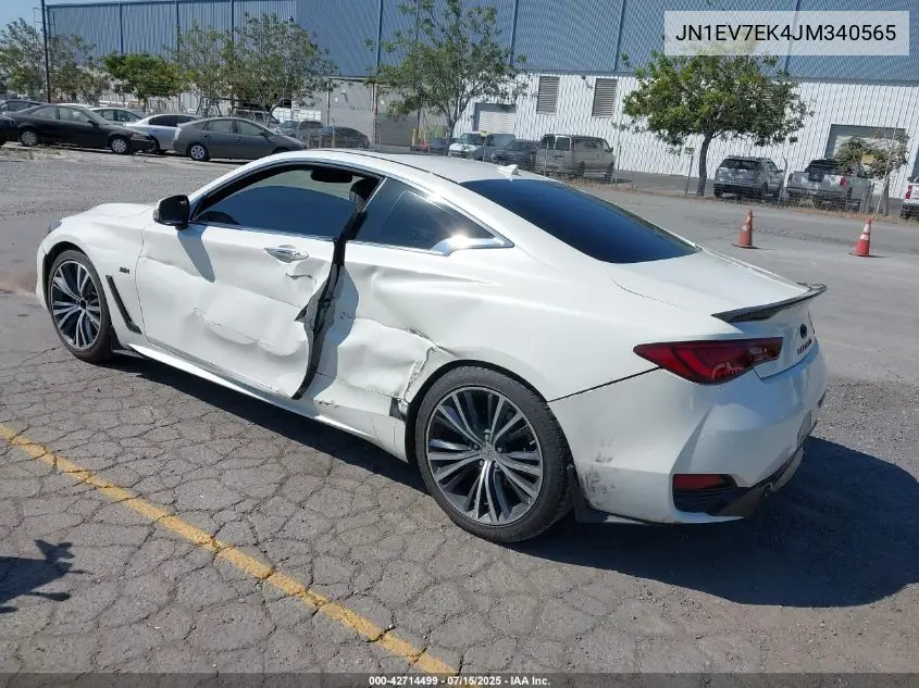 2018 Infiniti Q60 3.0T Luxe VIN: JN1EV7EK4JM340565 Lot: 42714499