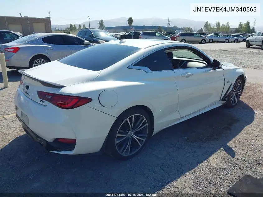 2018 Infiniti Q60 3.0T Luxe VIN: JN1EV7EK4JM340565 Lot: 42714499
