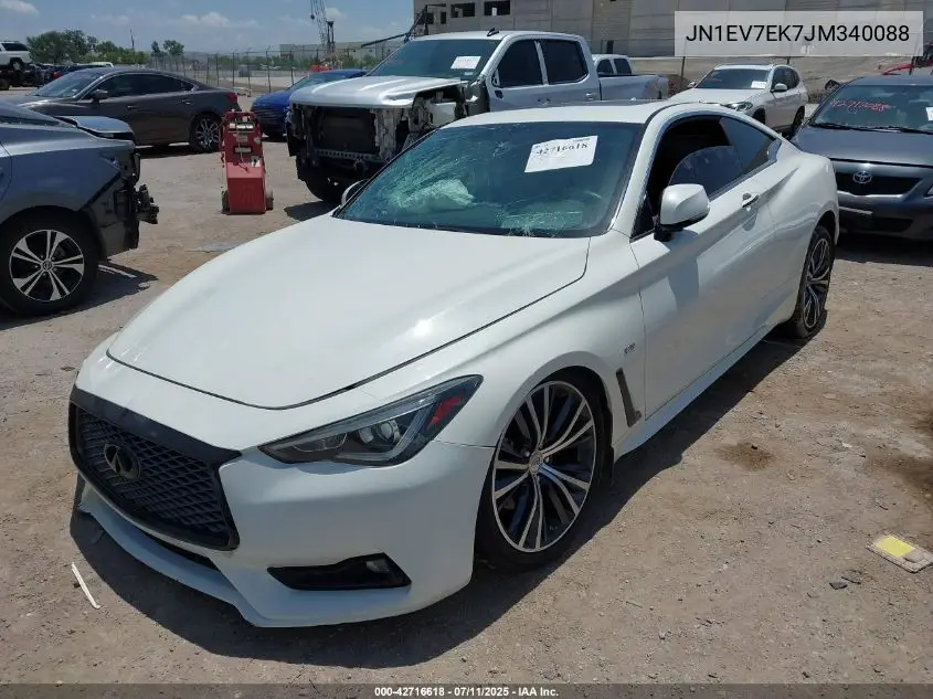 2018 Infiniti Q60 3.0T Luxe VIN: JN1EV7EK7JM340088 Lot: 42716618