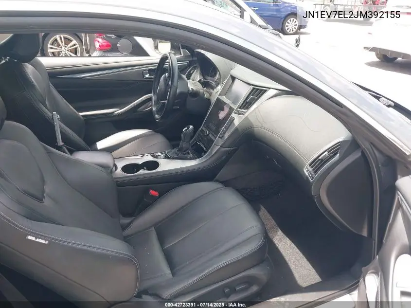 2018 Infiniti Q60 3.0T Luxe VIN: JN1EV7EL2JM392155 Lot: 42723391