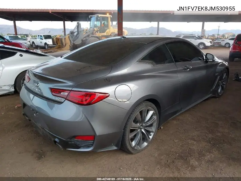 2018 Infiniti Q60 3.0T Red Sport 400 VIN: JN1FV7EK8JM530955 Lot: 42746189