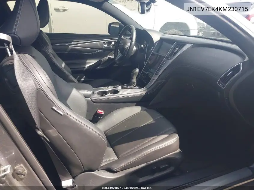 2019 Infiniti Q60 3.0T Luxe VIN: JN1EV7EK4KM230715 Lot: 41921027