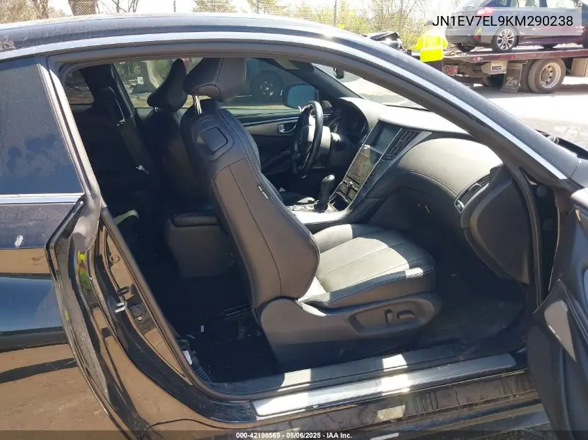 2019 Infiniti Q60 3.0T Luxe VIN: JN1EV7EL9KM290238 Lot: 42198569