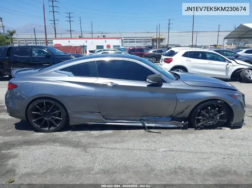 2019 Infiniti Q60 3.0T Luxe VIN: JN1EV7EK5KM230674 Lot: 42211694