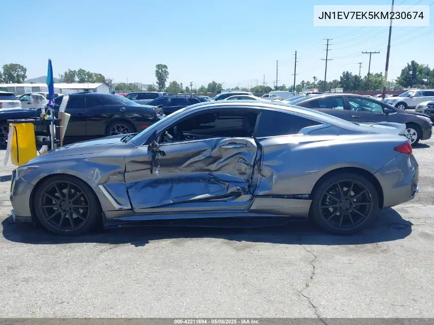 2019 Infiniti Q60 3.0T Luxe VIN: JN1EV7EK5KM230674 Lot: 42211694