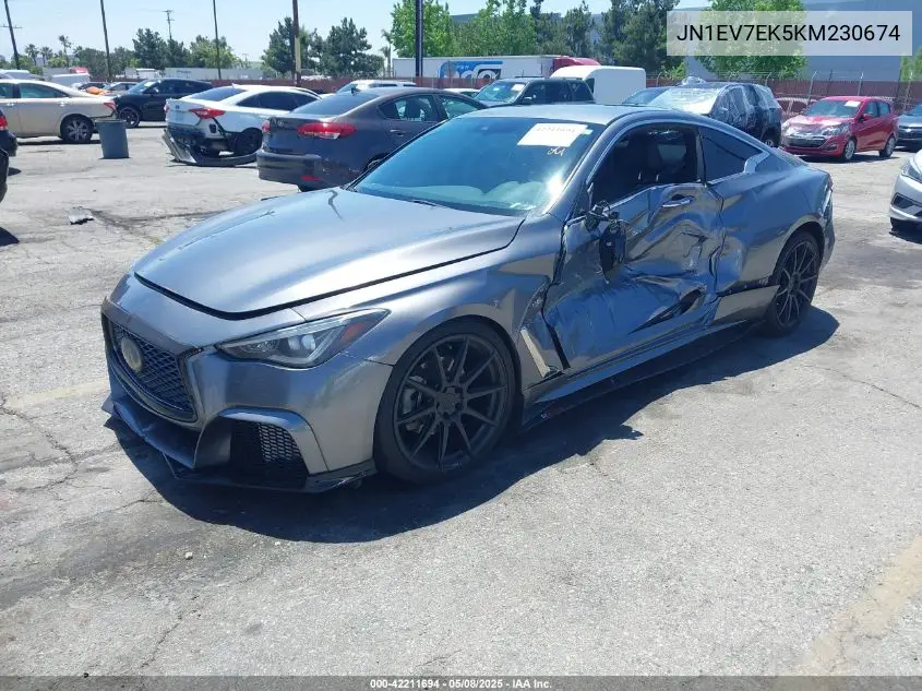 2019 Infiniti Q60 3.0T Luxe VIN: JN1EV7EK5KM230674 Lot: 42211694