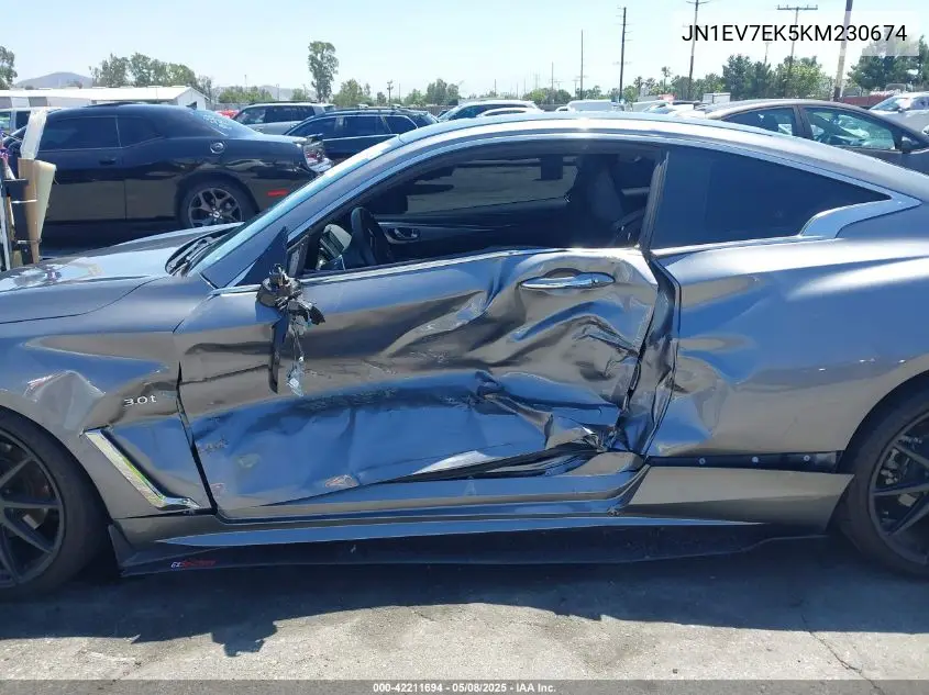 2019 Infiniti Q60 3.0T Luxe VIN: JN1EV7EK5KM230674 Lot: 42211694