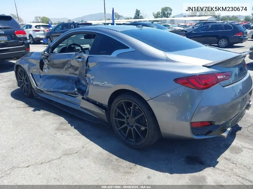 2019 Infiniti Q60 3.0T Luxe VIN: JN1EV7EK5KM230674 Lot: 42211694