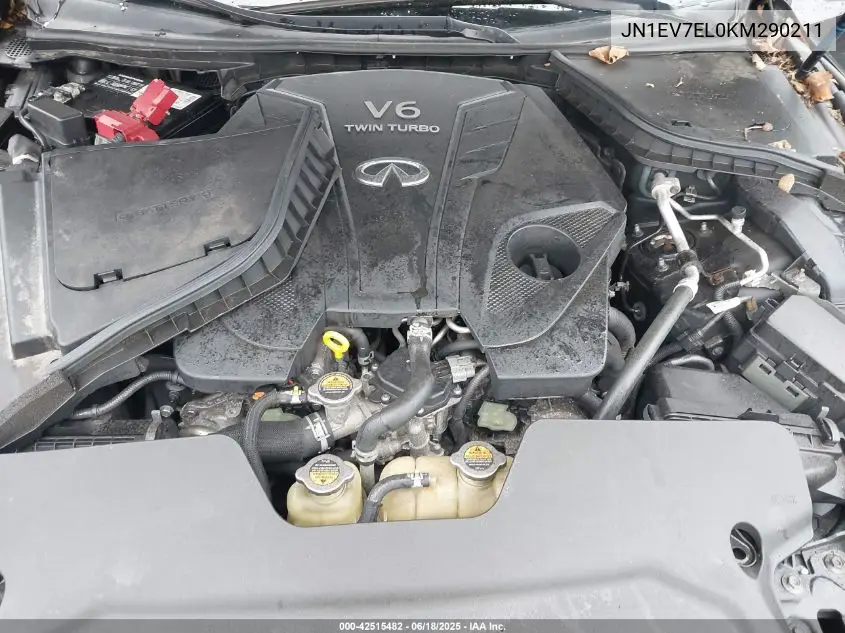 2019 Infiniti Q60 3.0T Luxe VIN: JN1EV7EL0KM290211 Lot: 42515482