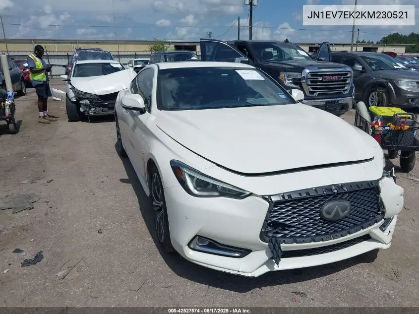 2019 Infiniti Q60 3.0T Luxe VIN: JN1EV7EK2KM230521 Lot: 42527574