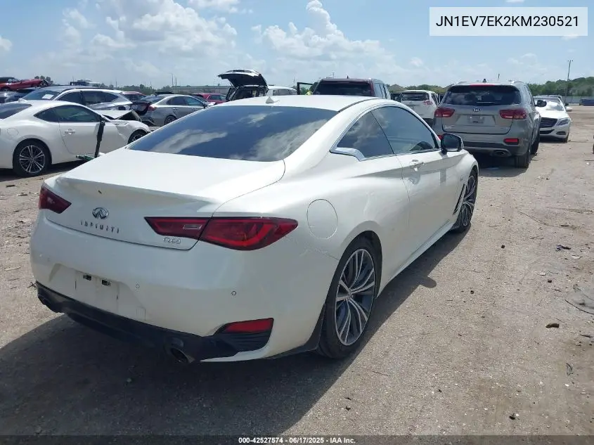 2019 Infiniti Q60 3.0T Luxe VIN: JN1EV7EK2KM230521 Lot: 42527574