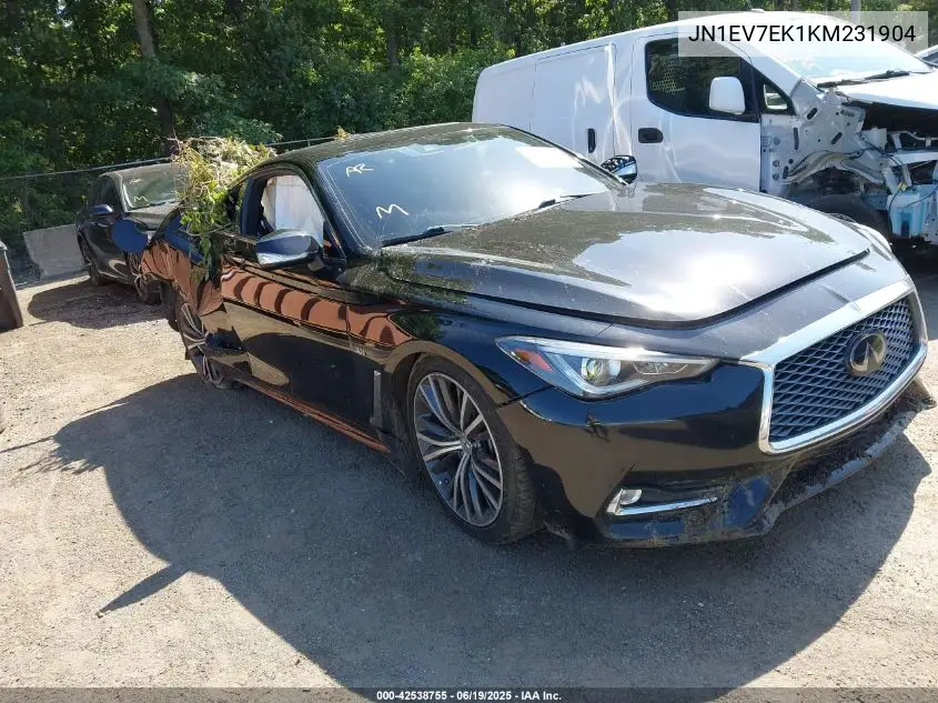 2019 Infiniti Q60 3.0T Luxe VIN: JN1EV7EK1KM231904 Lot: 42538755