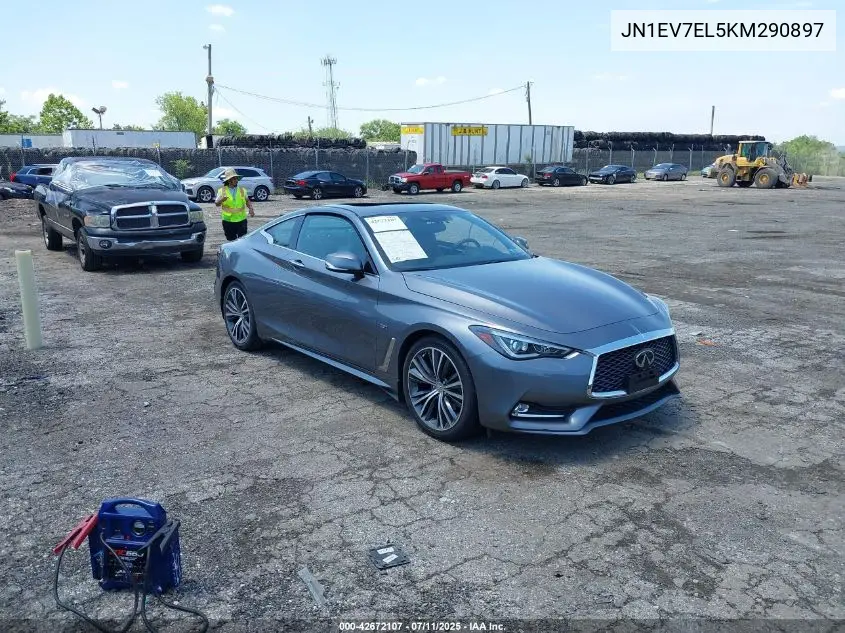 2019 Infiniti Q60 3.0T Luxe VIN: JN1EV7EL5KM290897 Lot: 42672107