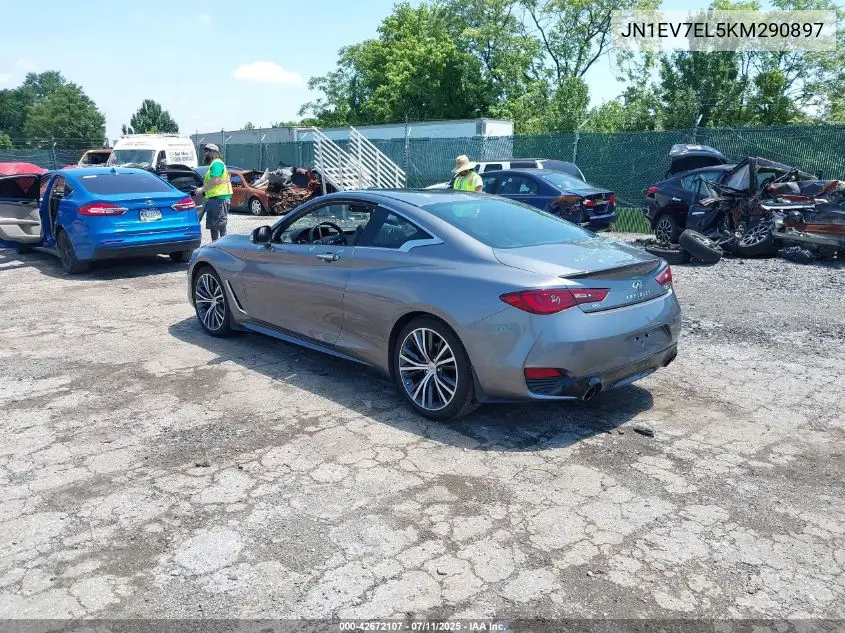 2019 Infiniti Q60 3.0T Luxe VIN: JN1EV7EL5KM290897 Lot: 42672107