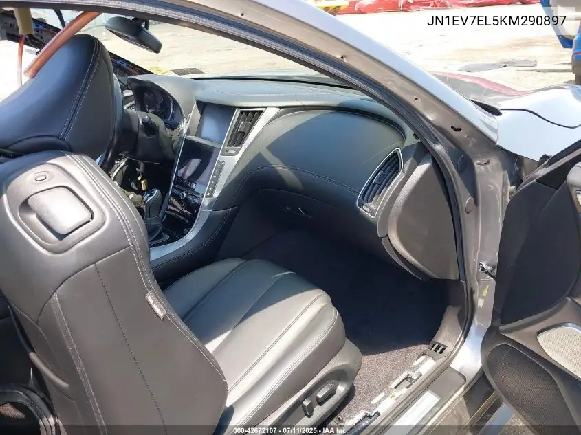 2019 Infiniti Q60 3.0T Luxe VIN: JN1EV7EL5KM290897 Lot: 42672107