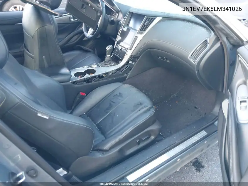 2020 Infiniti Q60 Luxe VIN: JN1EV7EK8LM341026 Lot: 42197596
