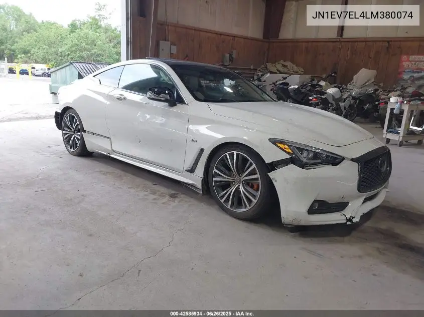 2020 Infiniti Q60 Luxe Awd VIN: JN1EV7EL4LM380074 Lot: 42585934