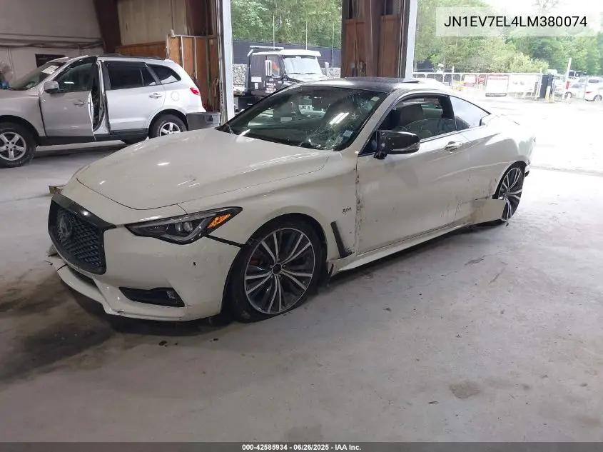 2020 Infiniti Q60 Luxe Awd VIN: JN1EV7EL4LM380074 Lot: 42585934
