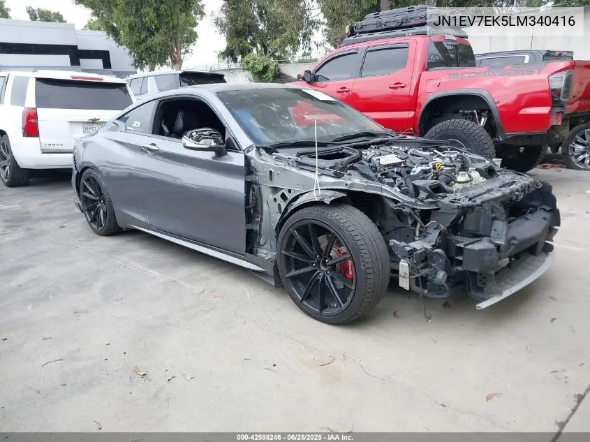 2020 Infiniti Q60 Pure VIN: JN1EV7EK5LM340416 Lot: 42588246