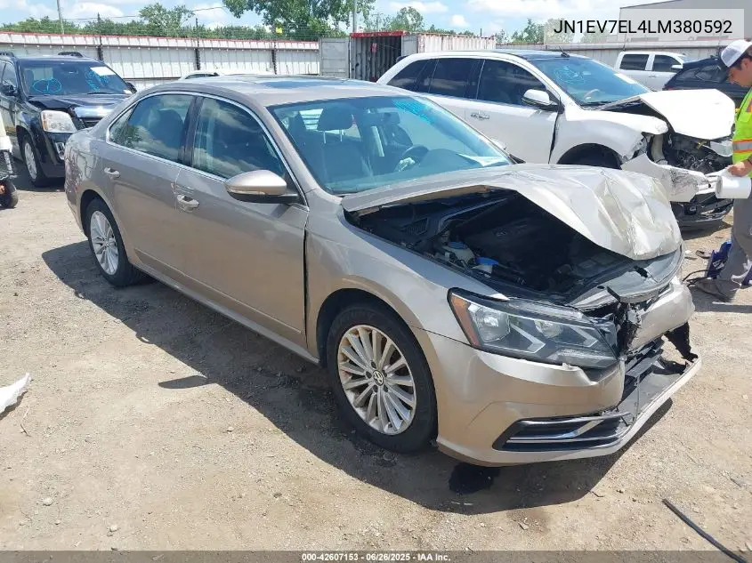 2020 Infiniti Q60 Luxe Awd VIN: JN1EV7EL4LM380592 Lot: 42607153
