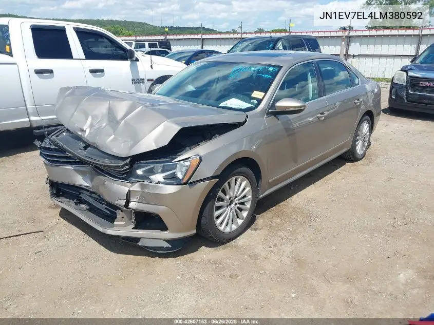 2020 Infiniti Q60 Luxe Awd VIN: JN1EV7EL4LM380592 Lot: 42607153