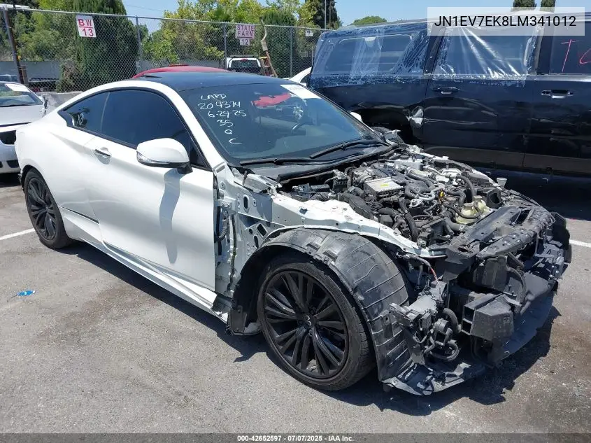 2020 Infiniti Q60 Luxe VIN: JN1EV7EK8LM341012 Lot: 42652597
