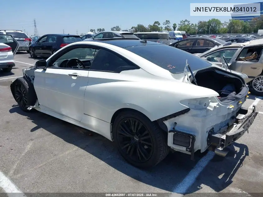 2020 Infiniti Q60 Luxe VIN: JN1EV7EK8LM341012 Lot: 42652597