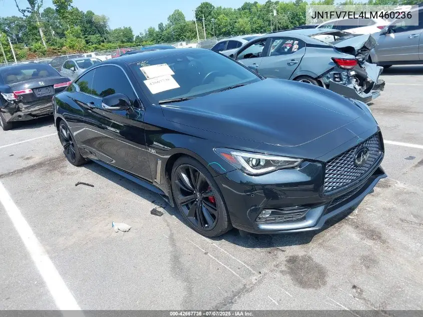 2020 Infiniti Q60 Red Sport 400 Awd VIN: JN1FV7EL4LM460236 Lot: 42667736