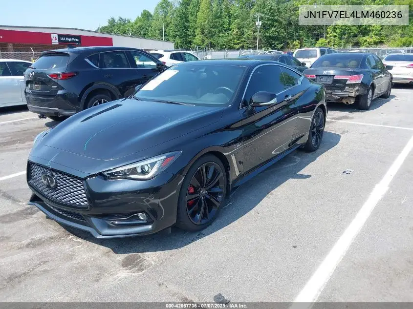 2020 Infiniti Q60 Red Sport 400 Awd VIN: JN1FV7EL4LM460236 Lot: 42667736