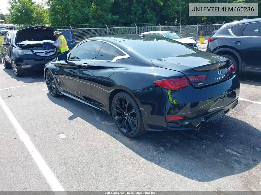 2020 Infiniti Q60 Red Sport 400 Awd VIN: JN1FV7EL4LM460236 Lot: 42667736