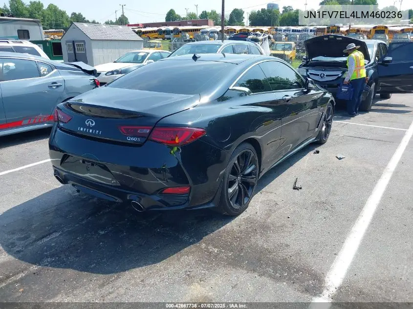 2020 Infiniti Q60 Red Sport 400 Awd VIN: JN1FV7EL4LM460236 Lot: 42667736