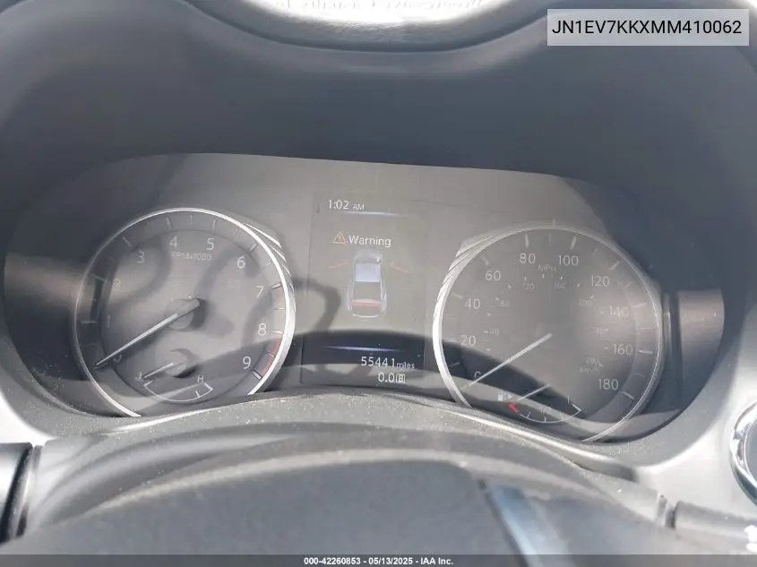 2021 Infiniti Q60 Luxe VIN: JN1EV7KKXMM410062 Lot: 42260853