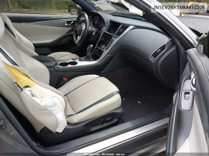 2021 Infiniti Q60 Luxe VIN: JN1EV7KK1MM410208 Lot: 42525484