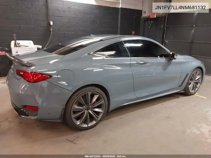 2022 Infiniti Q60 Red Sport 400 Awd VIN: JN1FV7LL4NM681132 Lot: 40733343
