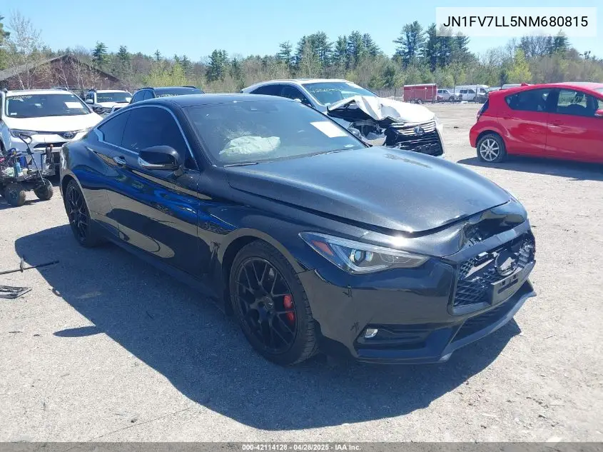 2022 Infiniti Q60 Red Sport 400 Awd VIN: JN1FV7LL5NM680815 Lot: 42114128