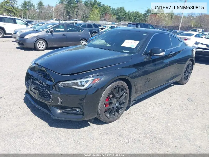 2022 Infiniti Q60 Red Sport 400 Awd VIN: JN1FV7LL5NM680815 Lot: 42114128