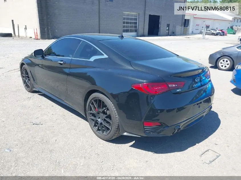 2022 Infiniti Q60 Red Sport 400 Awd VIN: JN1FV7LL5NM680815 Lot: 42114128