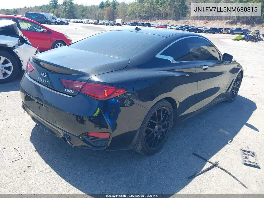 2022 Infiniti Q60 Red Sport 400 Awd VIN: JN1FV7LL5NM680815 Lot: 42114128